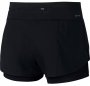 Женские шорты Nike Flex 2 in 1 Running Short 831552 011 черные с черной подкладкой вид сзади №2