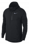 Кофта Nike Therma Sphere Running Hoodie артикул 859222 010 черная с капюшоном, молния до середины груди №1