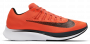 Кроссовки Nike Zoom Fly Running Shoe артикул 880848 614 красные с черным логотипом, подошва белая с черным №1