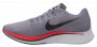 Женские кроссовки Nike Zoom Fly W 897821 516 серые с черным логотипом, подошва белая с красным №2
