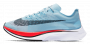 Кроссовки Nike Zoom Vaporfly 4% артикул 880847 401 голубый с красной полоской на подошве носком влево №4